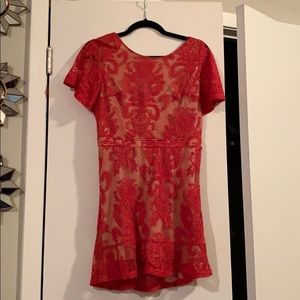 Red lacy dress size medium